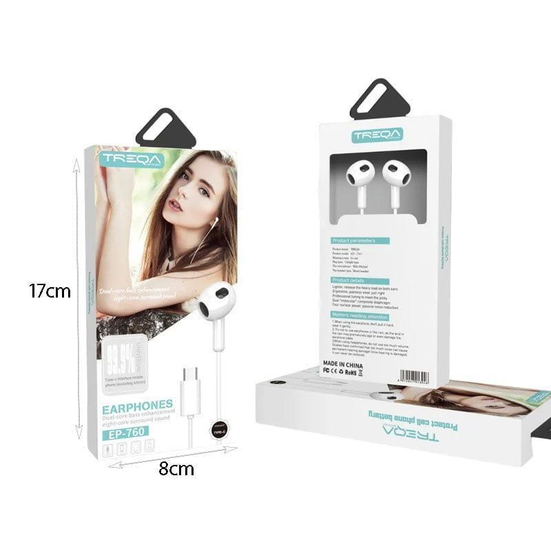 Treqa Ενσύρματα Ακουστικά type-C EP-760 - Earphones
