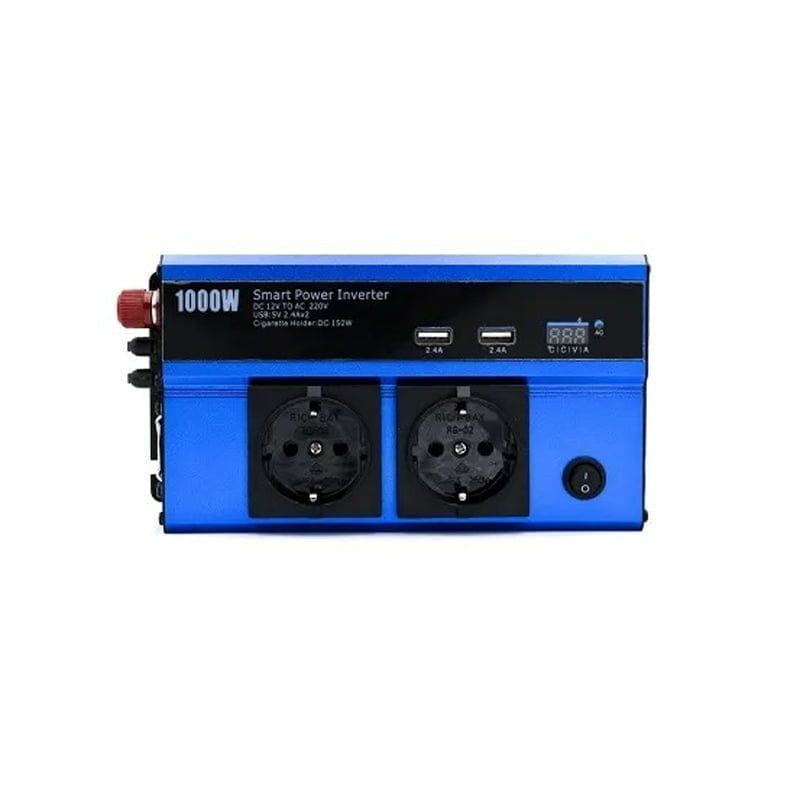 ANDOWL QY-7011 Μετατροπέας Ισχύος Αυτοκινήτου 1000W 12V 220V με 2xUSB - Smart power inverter