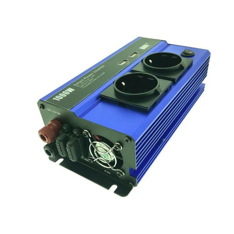 ANDOWL QY-7011 Μετατροπέας Ισχύος Αυτοκινήτου 1000W 12V 220V με 2xUSB - Smart power inverter