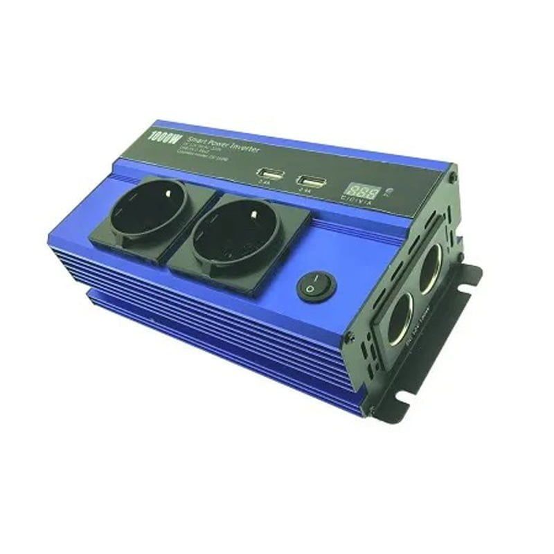 ANDOWL QY-7011 Μετατροπέας Ισχύος Αυτοκινήτου 1000W 12V 220V με 2xUSB - Smart power inverter