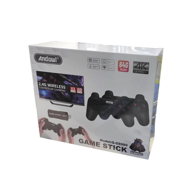 Andowl Ασύρματα χειριστήρια παιχνιδιών 2.4G Q-GS980 - Wireless Controller Gamepad with 4K Ultra HD Game Stick