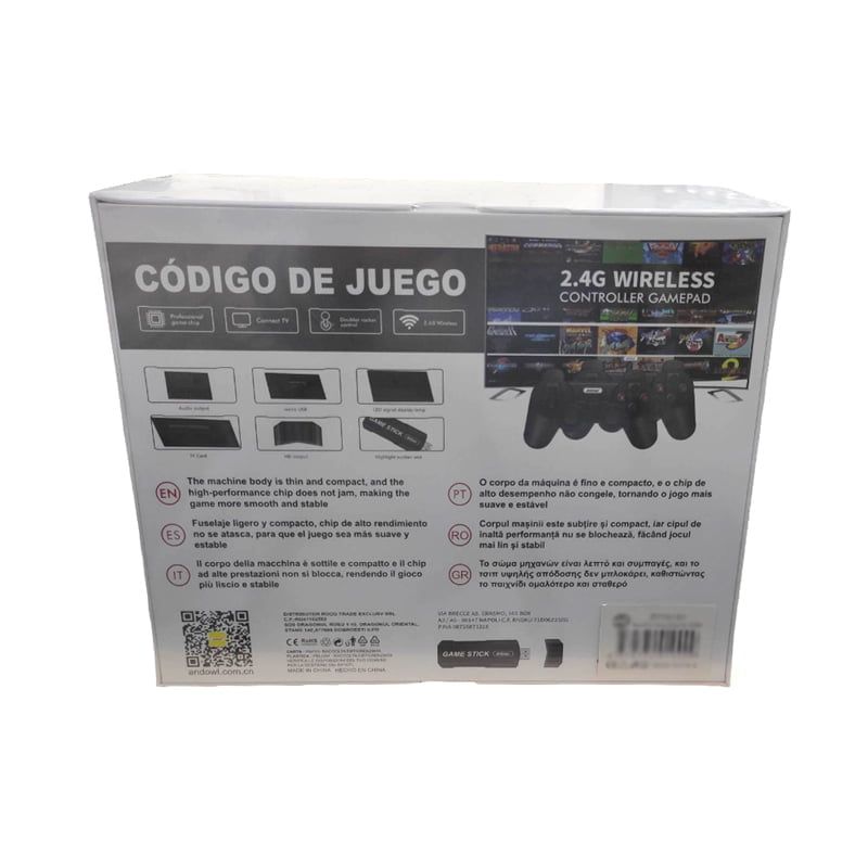 Andowl Ασύρματα χειριστήρια παιχνιδιών 2.4G Q-GS980 - Wireless Controller Gamepad with 4K Ultra HD Game Stick