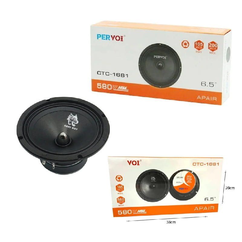 PerVoi Σετ Ηχείο Αυτοκινήτου 6.5" με 105W RMS CTC-1681- Drive speaker - Angel shopping