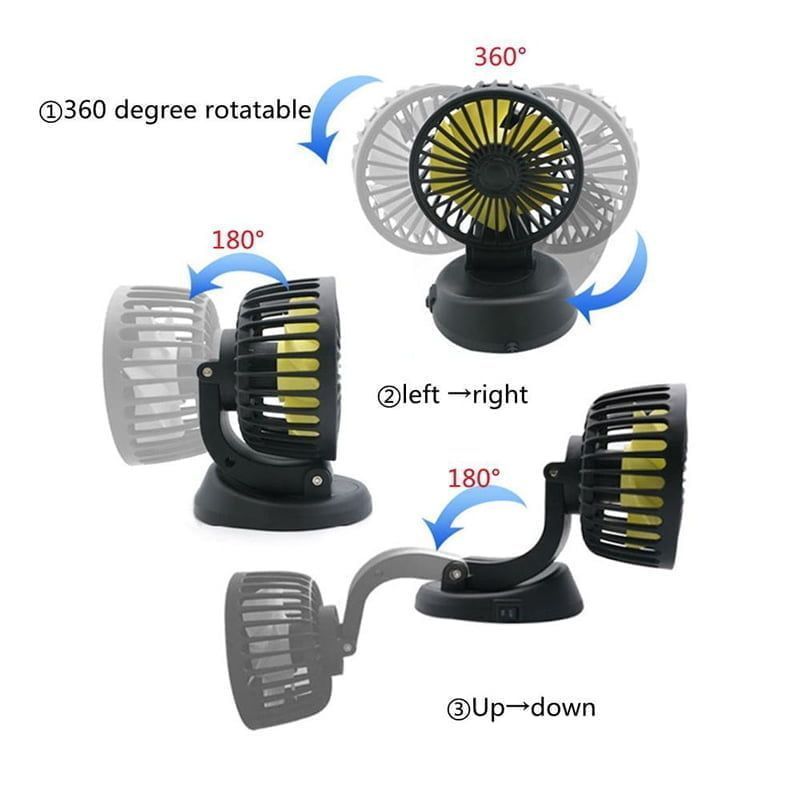 Pervoi Ανεμιστήρας Αυτοκινήτου 12v CTC-650 - Car Dual Head Fan