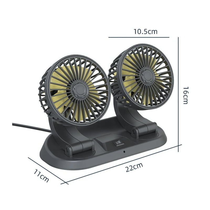 Pervoi Ανεμιστήρας Αυτοκινήτου 12v CTC-650 - Car Dual Head Fan