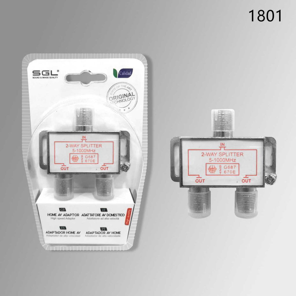 Διακλαδωτής σύνδεσης κεραίας TV - 2Way Splitter - 1801 - 098494
