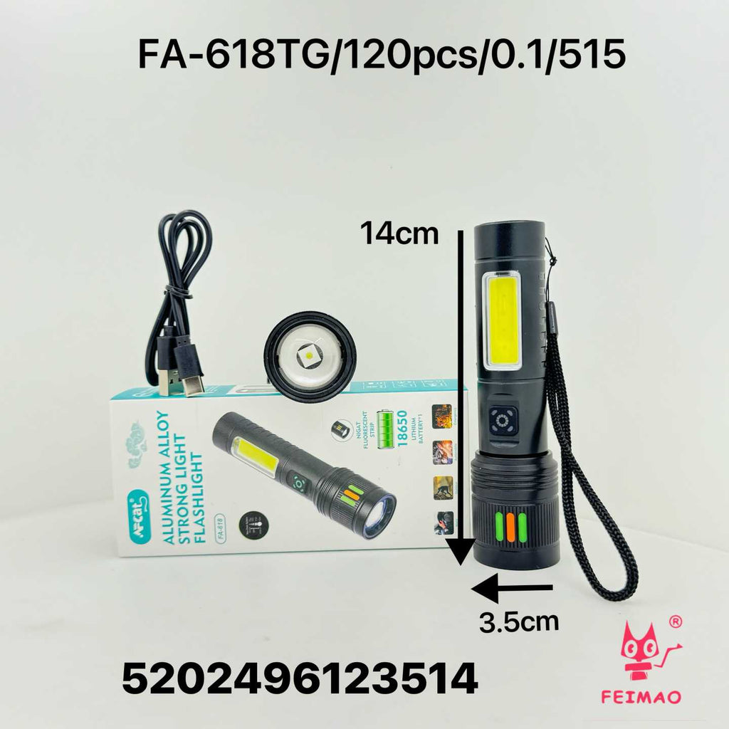 Επαναφορτιζόμενος φακός LED - FA-618 - 123514