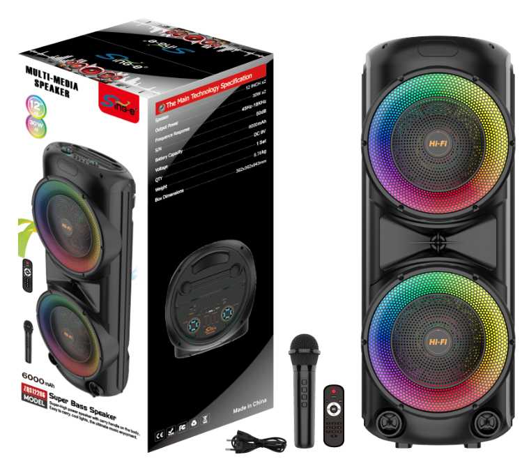 Φορητό ηχείο subwoofer με μικρόφωνο Karaoke - ZQS12206 - 160149