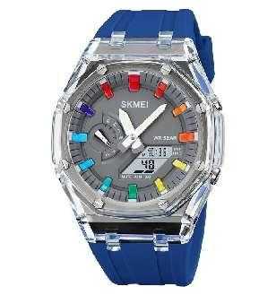 Ψηφιακό/αναλογικό ρολόι χειρός - Skmei - 2100 - Blue