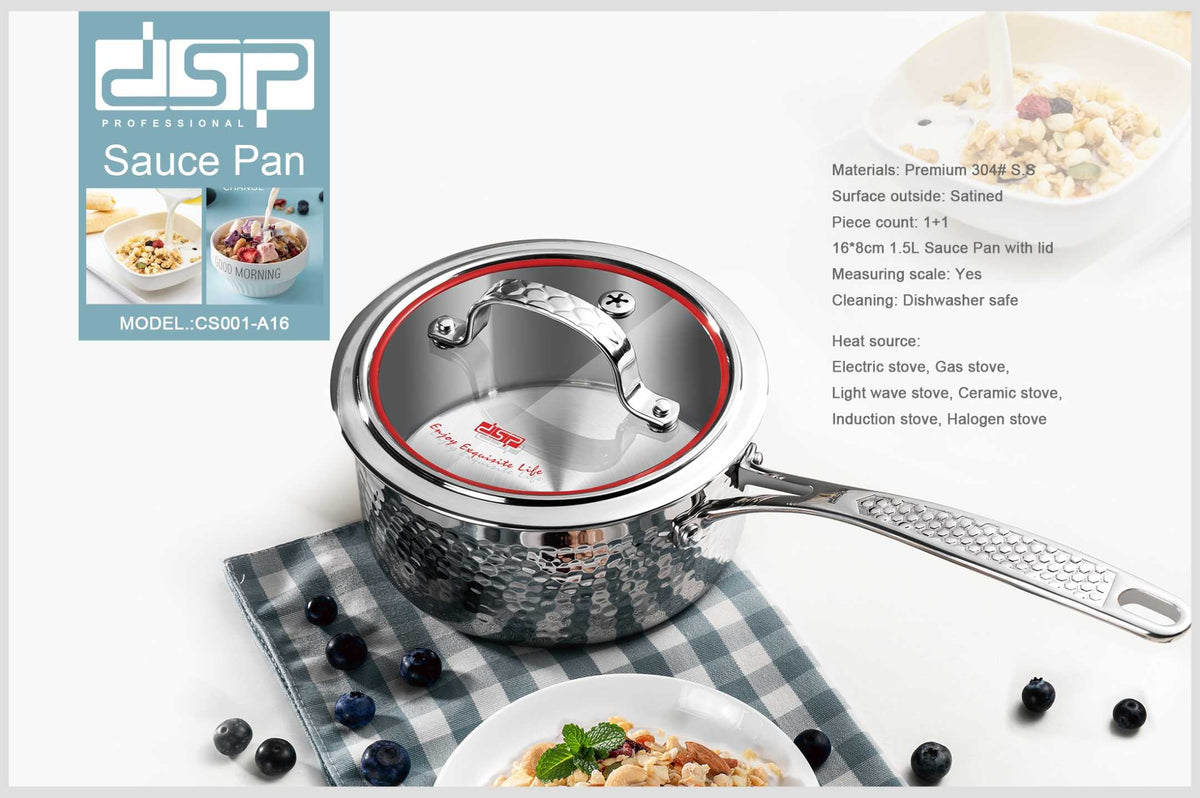 Γαλατιέρα ανοξείδωτη με καπάκι - 1.5L - CS001-A16 - DSP - 562496 ΣΠΙΤΙ & ΚΑΤΟΙΚΙΔΙΟ>Οικιακά είδη>Είδη κουζίνας