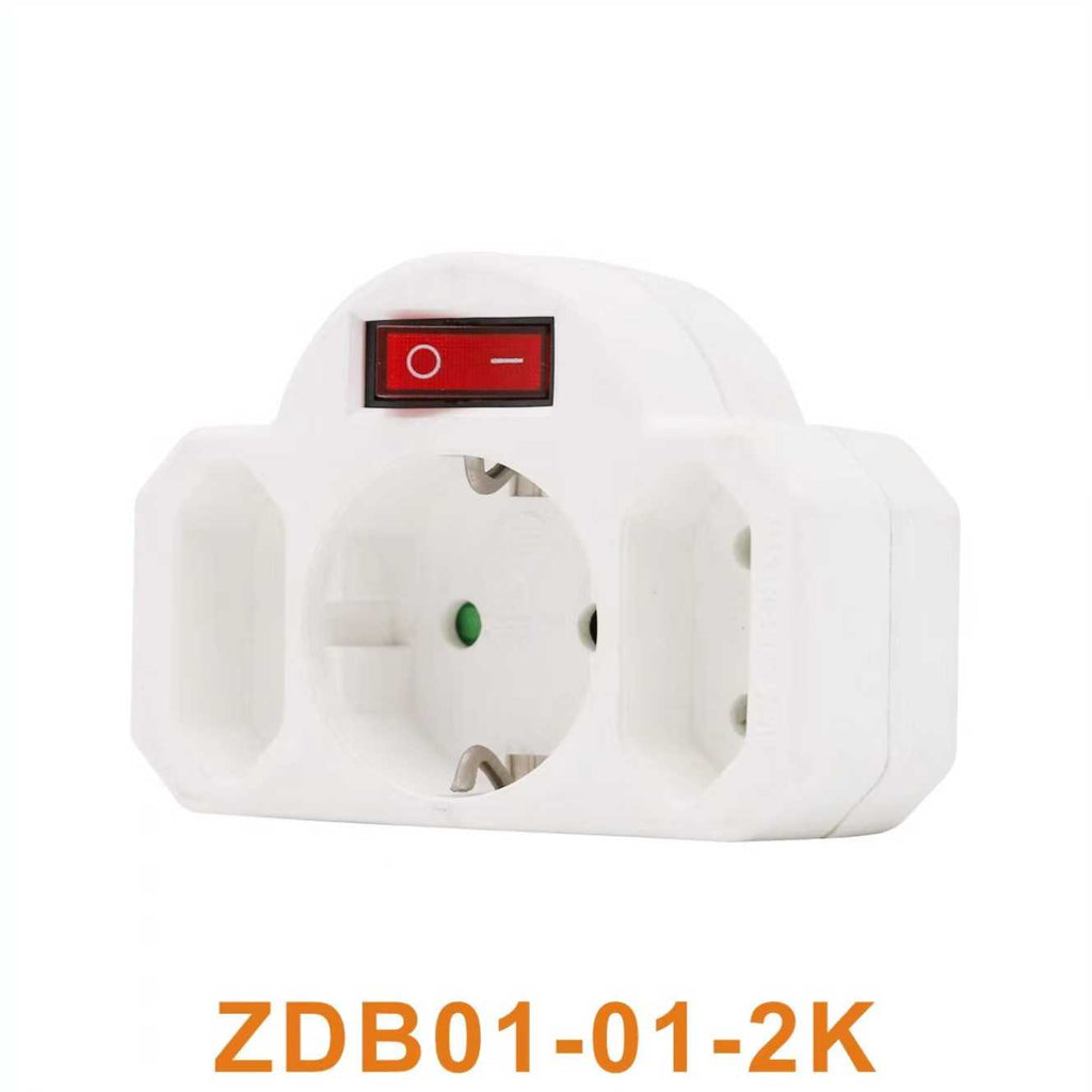 Πολύπριζο 3 θέσεων με διακόπτη - ZDB01-2K - 068691