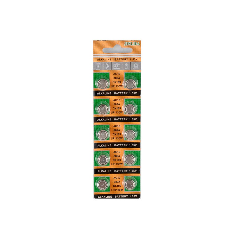 ΑΛΚΑΛΙΚΕΣ ΜΠΑΤΑΡΙΕΣ AG10/389A/CX189/LR1130W ΚΑΡΤΕΛΑ 10ΤΜΧ AG10