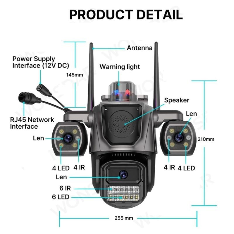 ΕΞΥΠΝΗ ΑΣΥΡΜΑΤΗ ΚΑΜΕΡΑ AI MULTI-LENS 360WIFI XY-07145