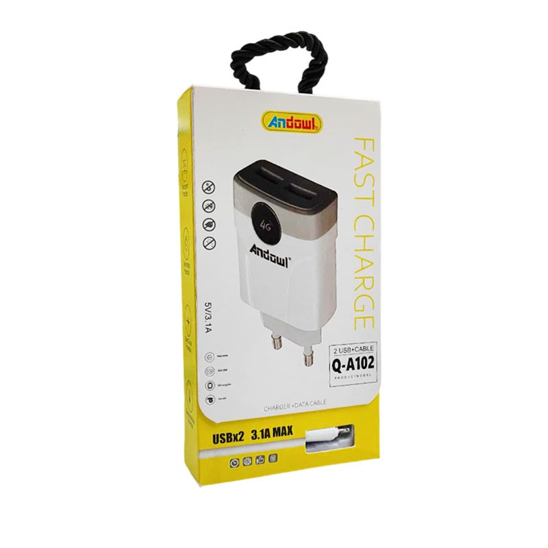 ANDOWL ΦΟΡΤΙΣΤΗΣ ΜΕ ΚΑΛΩΔΙΟ ΦΟΡΤΙΣΗΣ 2USB ΣΕ LIGHTNING Q-A102 ΚΕΝΤΡΙΚΟ > ΤΗΛΕΦΩΝΑ ΚΑΙ ΑΞΕΣΟΥΑΡ > ΦΟΡΤΙΣΤΕΣ
