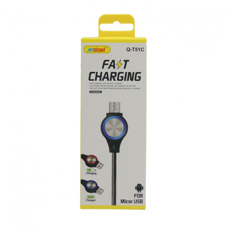 ΓΡΗΓΟΡΟΣ ΦΟΡΤΙΣΤΗΣ ANDOWL ΜΕ Micro USB Q-T51C ΚΕΝΤΡΙΚΟ > ΤΗΛΕΦΩΝΑ ΚΑΙ ΑΞΕΣΟΥΑΡ > ΦΟΡΤΙΣΤΕΣ