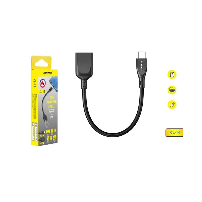 ΑΝΤΑΠΤΟΡΑΣ AWEI Type-C ΣΕ USB CL-14 ΚΕΝΤΡΙΚΟ > ΤΗΛΕΦΩΝΑ ΚΑΙ ΑΞΕΣΟΥΑΡ > ΑΞΕΣΟΥΑΡ ΚΙΝΗΤΩΝ