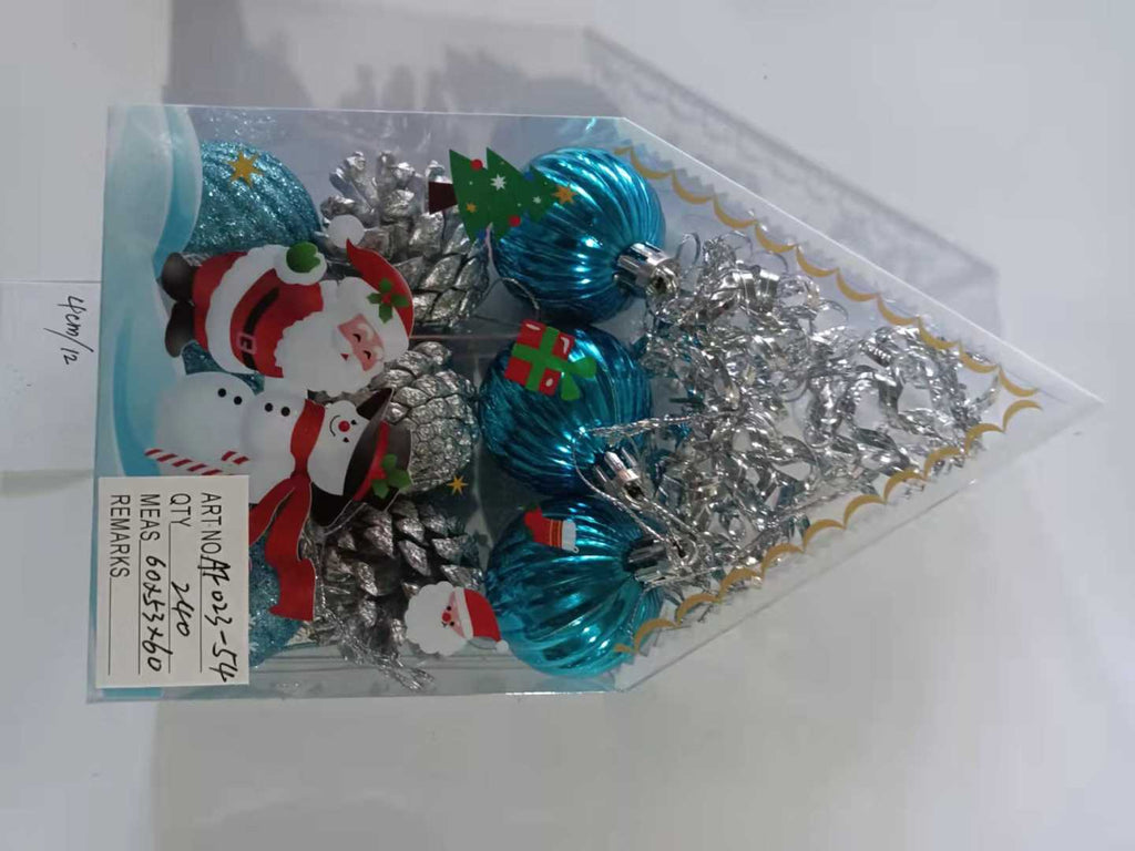 Σετ Χριστουγεννιάτικα στολίδια - 4cm - 12pcs - 023544