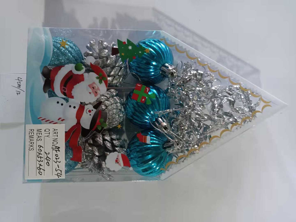 Σετ Χριστουγεννιάτικα στολίδια - 4cm - 12pcs - 023544