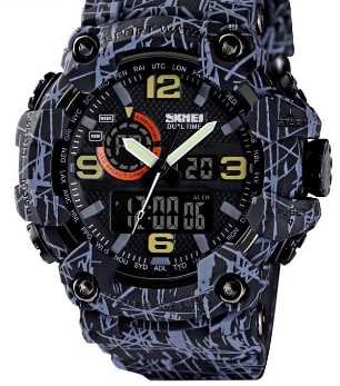 Ψηφιακό/αναλογικό ρολόι χειρός - Skmei - 1520 - Black/Grey