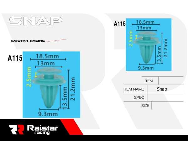 Σετ συνδετήρες αυτοκινήτου - 10pcs - R-F16101-04 - 180854