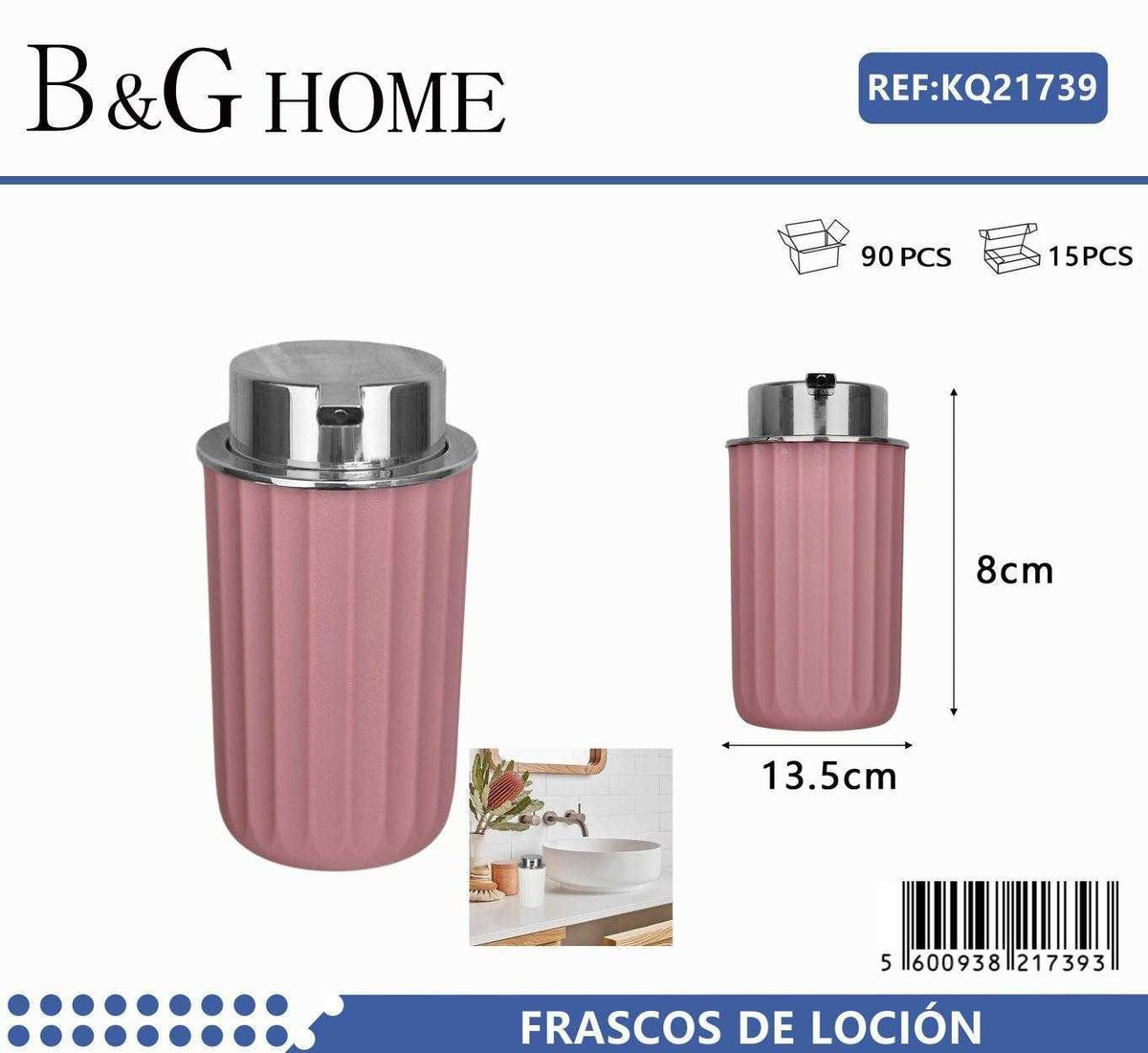 Θήκες κρεμοσάπουνου Dispenser πλαστικές - Σετ 5pcs - Pink - 21739