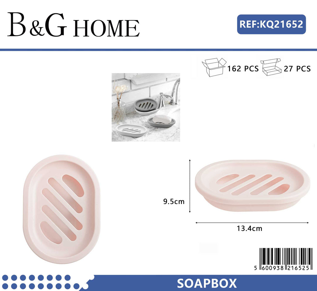 Σαπουνοθήκες μπάνιου πλαστικές - Σετ 9pcs - Light Pink - 21652