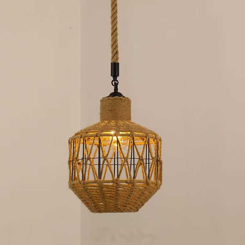 Φωτιστικό οροφής Boho με σχοινί - 96 - 431368 ΦΩΤΙΣΜΟΣ & ΕΝΕΡΓΕΙΑ>Είδη φωτισμού & αναλώσιμα>Φωτιστικά οροφής & τοίχου