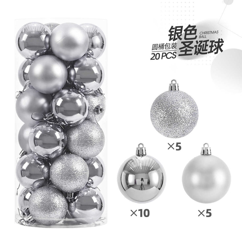 Σετ Χριστουγεννιάτικες μπάλες - 10cm - 20pcs - 326017 - White