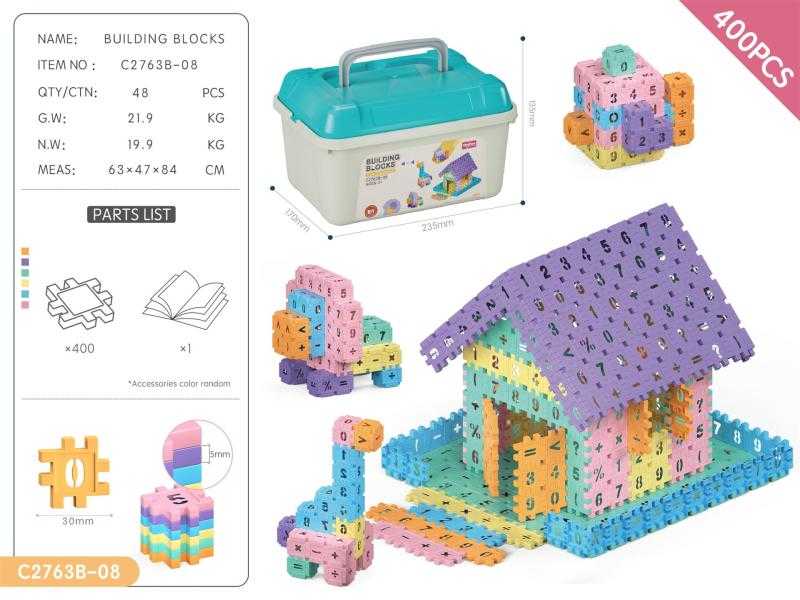 Εκπαιδευτικό παιχνίδι κατασκευών DIY με αριθμούς - 400pcs - C2763B-08DIY - 917503