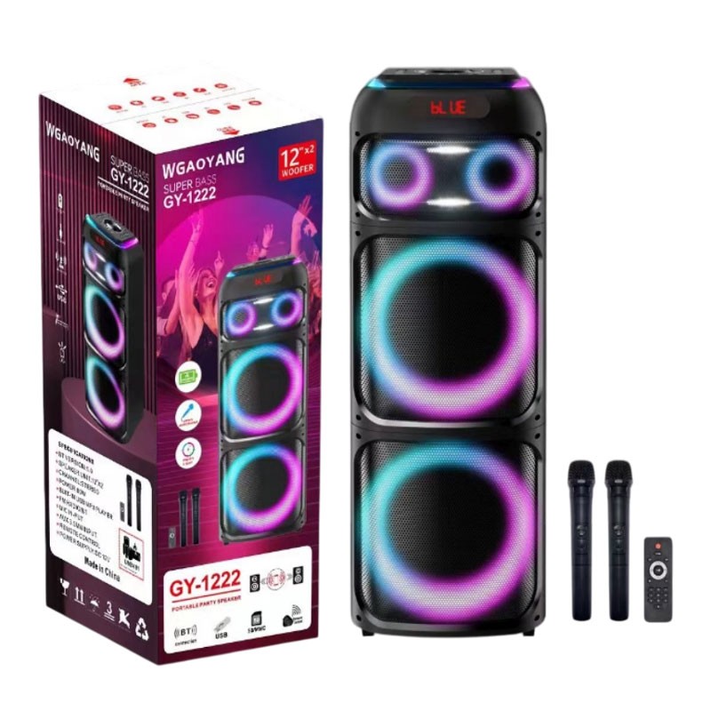ΦΟΡΗΤΟ ΗΧΕΙΟ BLUETOOTH 12"x2 WOOFER WGY-1222 ΚΕΝΤΡΙΚΟ > ΗΧΟΣ ΚΑΙ ΕΙΚΟΝΑ > ΗΧΟΣ > ΗΧΕΙΑ