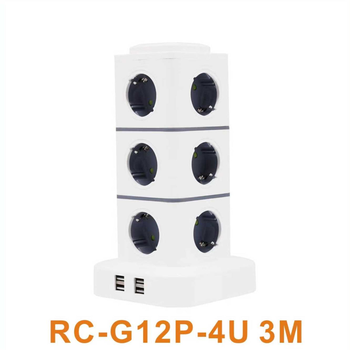 Κάθετο πολύπριζο 12 θέσεων - Σούκο - 4USB - 3m - RC-G12P - 012234 ΦΩΤΙΣΜΟΣ & ΕΝΕΡΓΕΙΑ>Είδη φωτισμού & αναλώσιμα>Καλωδιώσεις & πολύπριζα