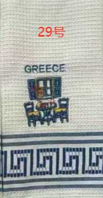 Πετσέτα ποτηρόπανο Souvenir με κέντημα - Σετ 12pcs - Greece - 416297