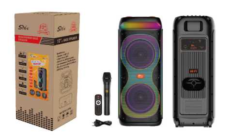 Φορητό ηχείο subwoofer με μικρόφωνο Karaoke - ZQS12215 - 160088 ΕΙΔΗ ΤΕΧΝΟΛΟΓΙΑΣ>Ραδιόφωνα & Ηχεία>Φορητά subwoofer