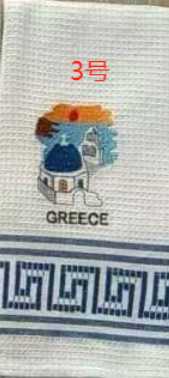 Πετσέτα ποτηρόπανο Souvenir με κέντημα - Σετ 12pcs - Greece - 416037