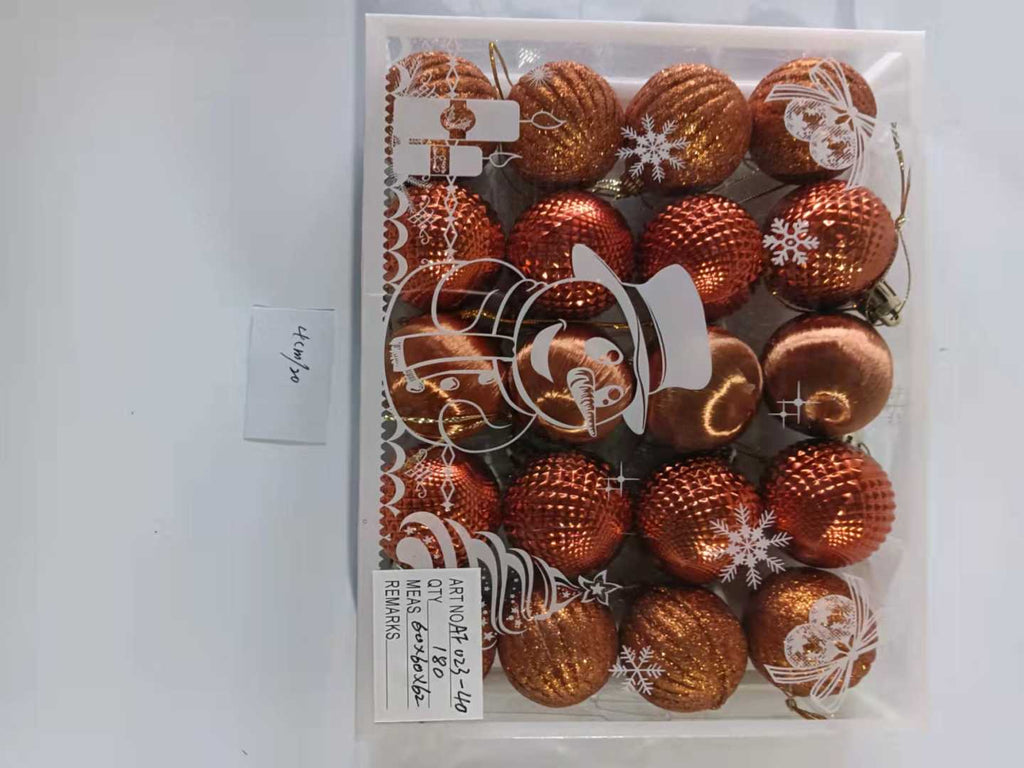 Σετ Χριστουγεννιάτικες μπάλες - 4cm - 20pcs - 02340