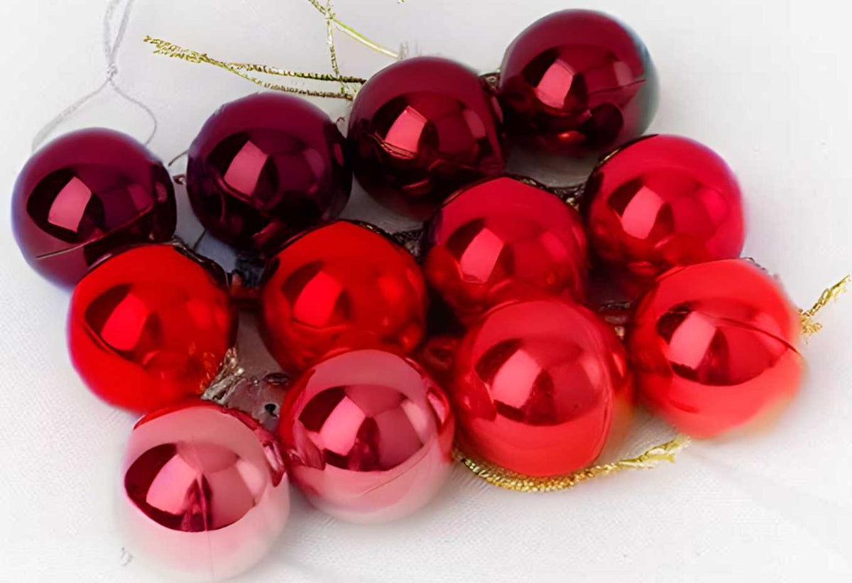Σετ Χριστουγεννιάτικες μπάλες - 8cm - 12pcs - 326048 - Pink
