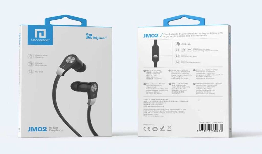 Ενσύρματα ακουστικά - JM-02 - 700611 - Black