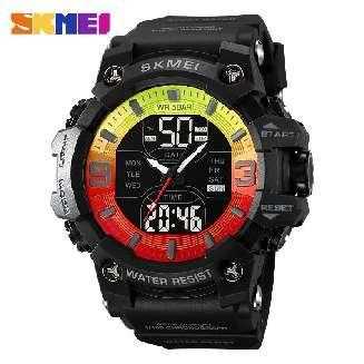 Ψηφιακό/αναλογικό ρολόι χειρός - Skmei - 2222 - Black/Red/Yellow