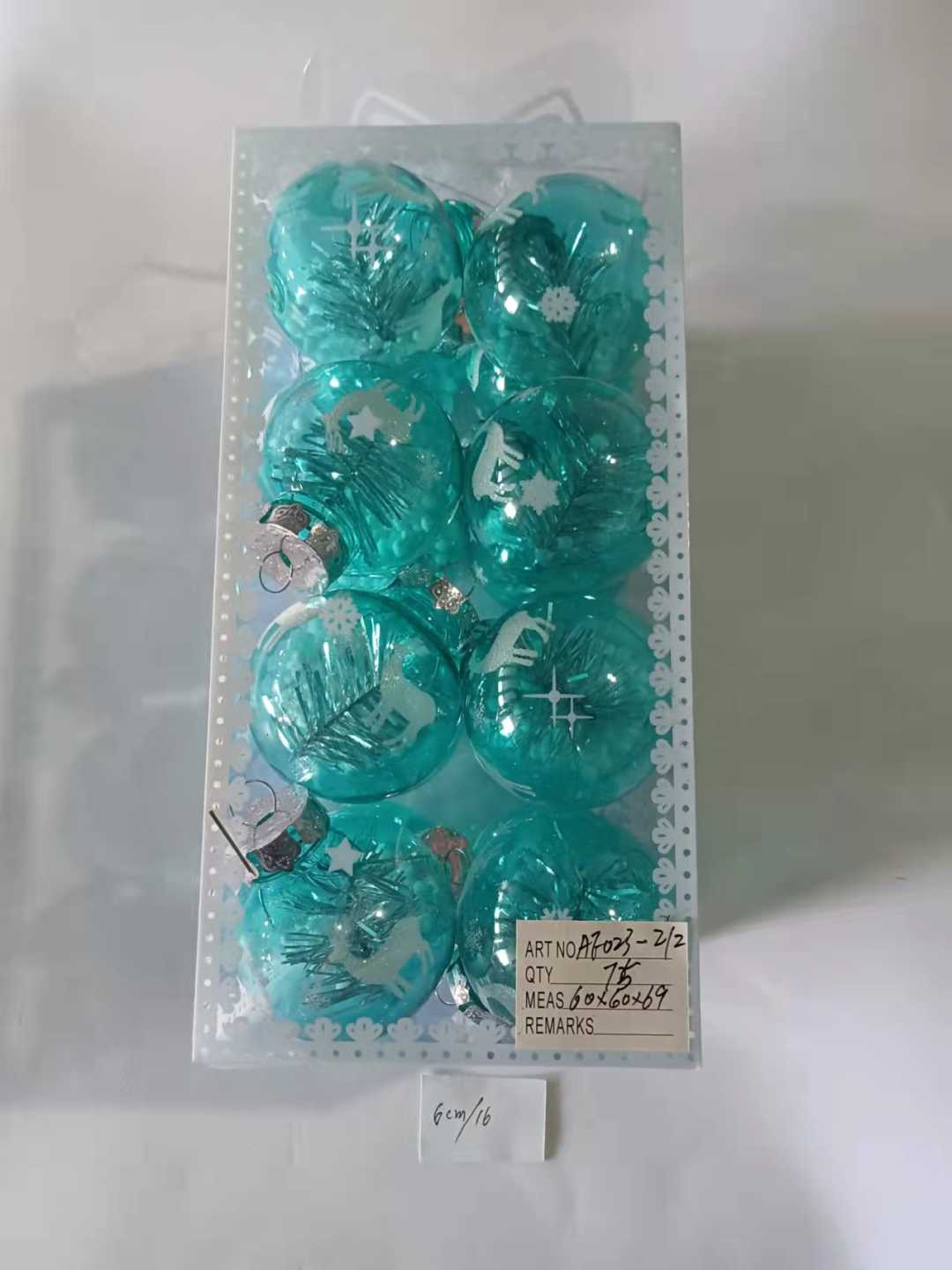 Σετ Χριστουγεννιάτικες μπάλες - 6cm - 16pcs - 232129
