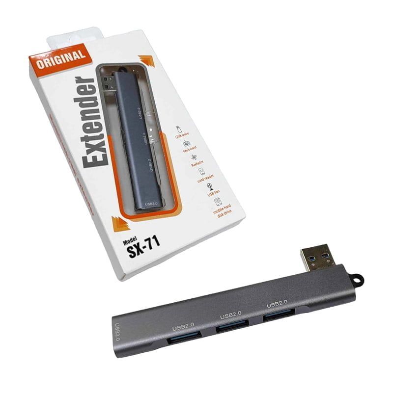 Original SX-71 USB Extender πολλαπλών Χρήσεων με 3 Θύρες USB - Multifunctional Extender USB