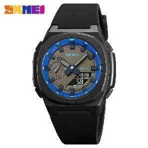 Ψηφιακό/αναλογικό ρολόι χειρός - Skmei - 2091 - Dark Blue/Black screen