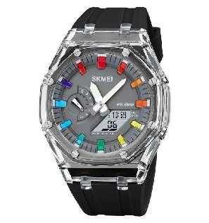 Ψηφιακό/αναλογικό ρολόι χειρός - Skmei - 2100 - Black/Grey