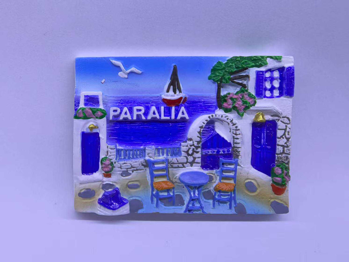 Τουριστικό μαγνητάκι Souvenir - Σετ 12pcs - Paralia - 678420