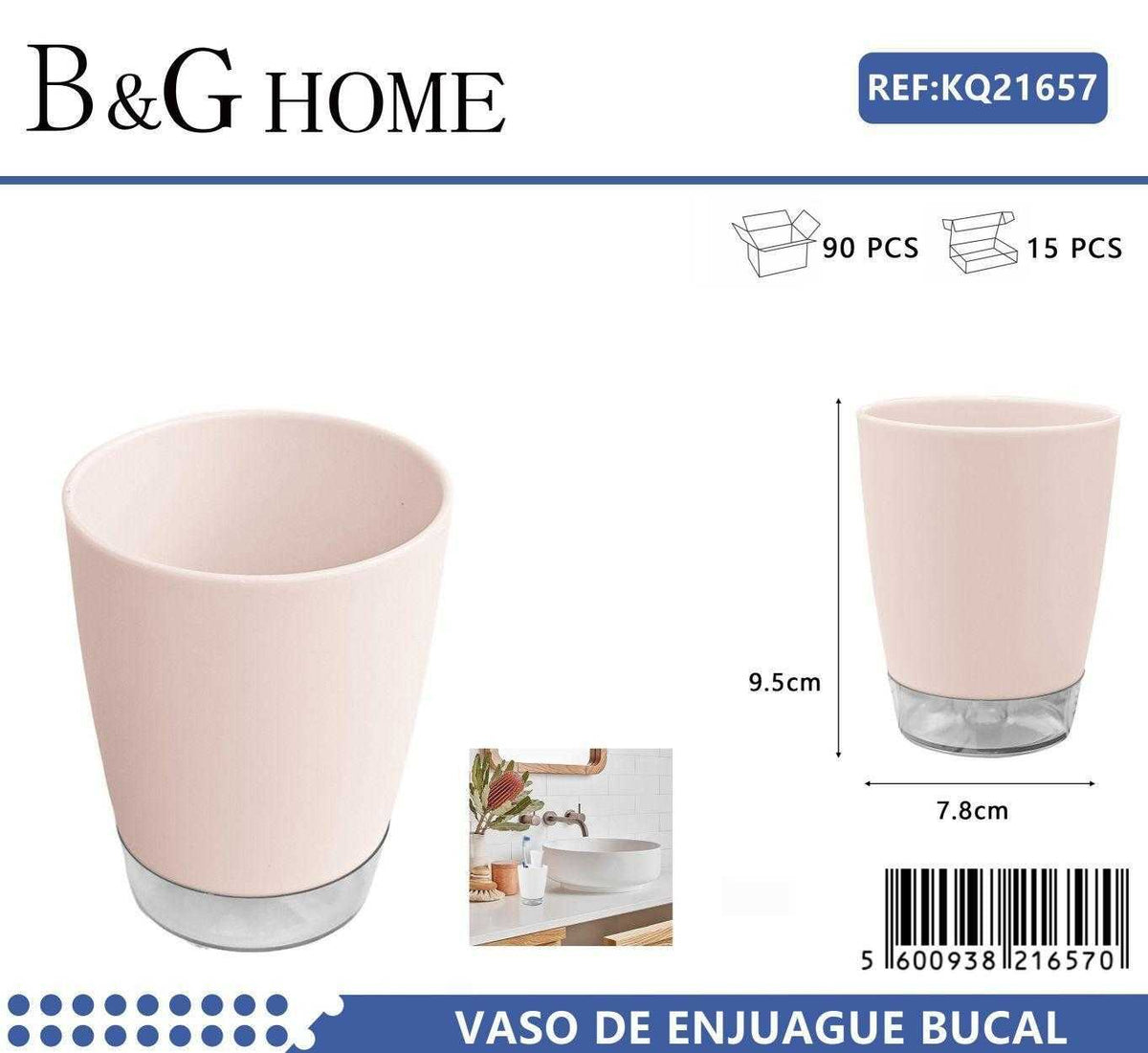 Θήκες οδοντόβουρτσας πλαστικές σε σετ 5Χ - Light Pink - 21657