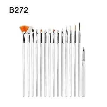 Σετ πινέλα μανικιούρ Nail Art - B272 15 - 15pcs - 910525