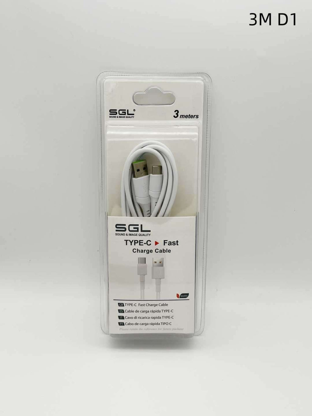 Καλώδιο φόρτισης & data - TypeC - Fast Charge - D1 - 3m - 099361