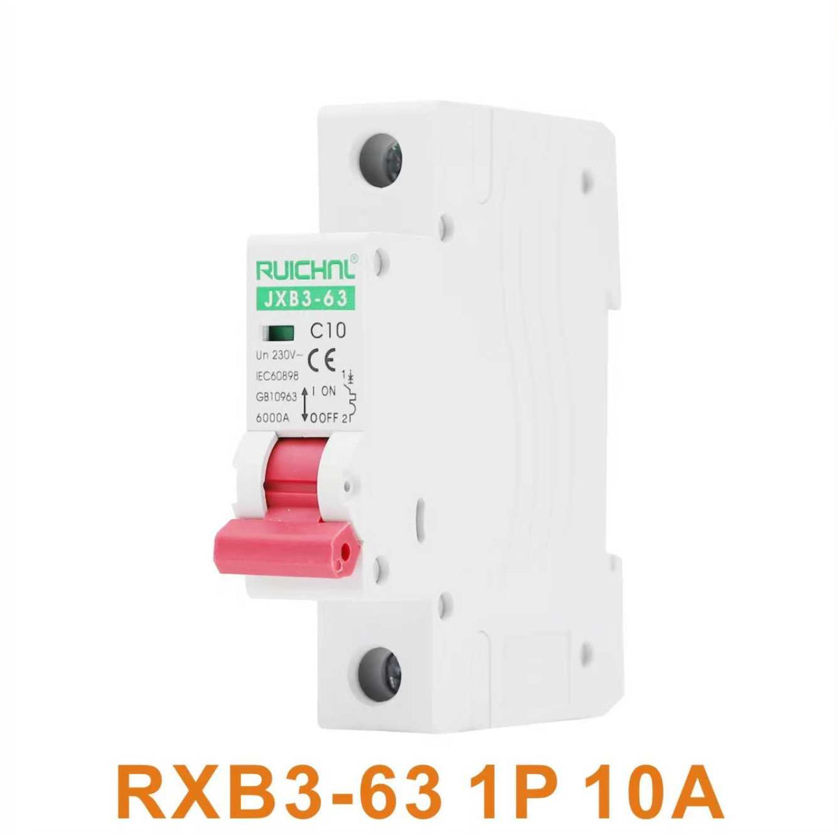 Διακόπτης ασφαλείας ράγας - RXB3-63-10A-1P-6KA - 068554