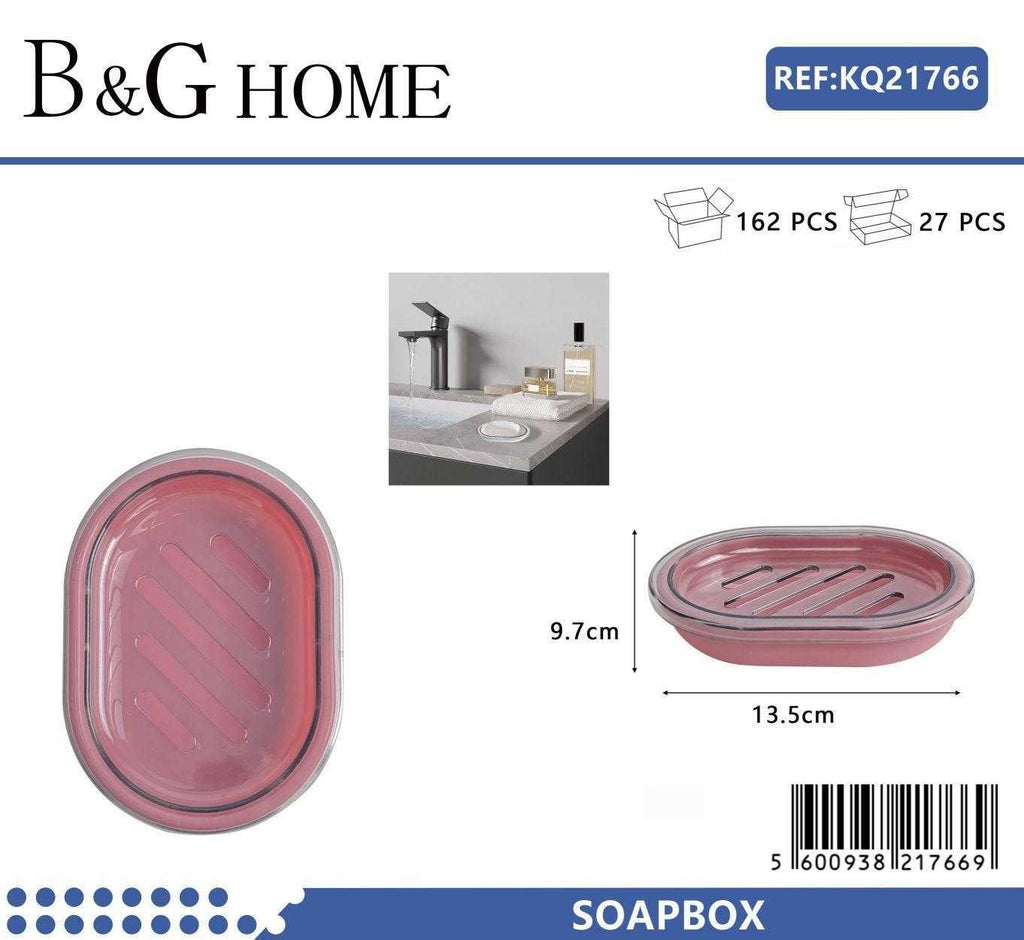 Σαπουνοθήκες μπάνιου πλαστικές - Σετ 9pcs - Pink - 21766
