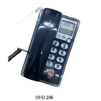 Ενσύρματο σταθερό τηλέφωνο - OHO 208 - 102082 - Black