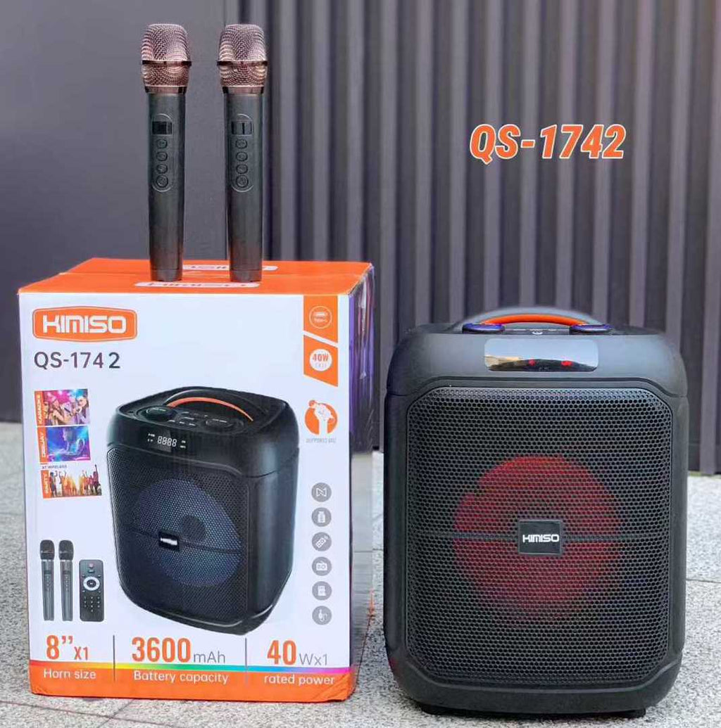 Φορητό ηχείο subwoofer με 2 μικρόφωνα Karaoke - QS-1742 - 260417 ΕΙΔΗ ΤΕΧΝΟΛΟΓΙΑΣ>Ραδιόφωνα & Ηχεία>Φορητά subwoofer
